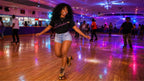 PINK PANTHER worn by model at roller rink